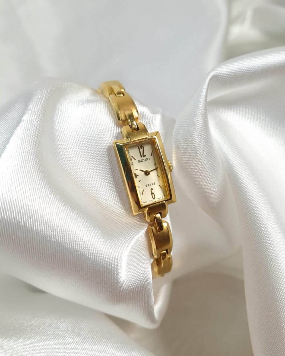 Seiko Tisse Gold Rectangular Ivory Dial