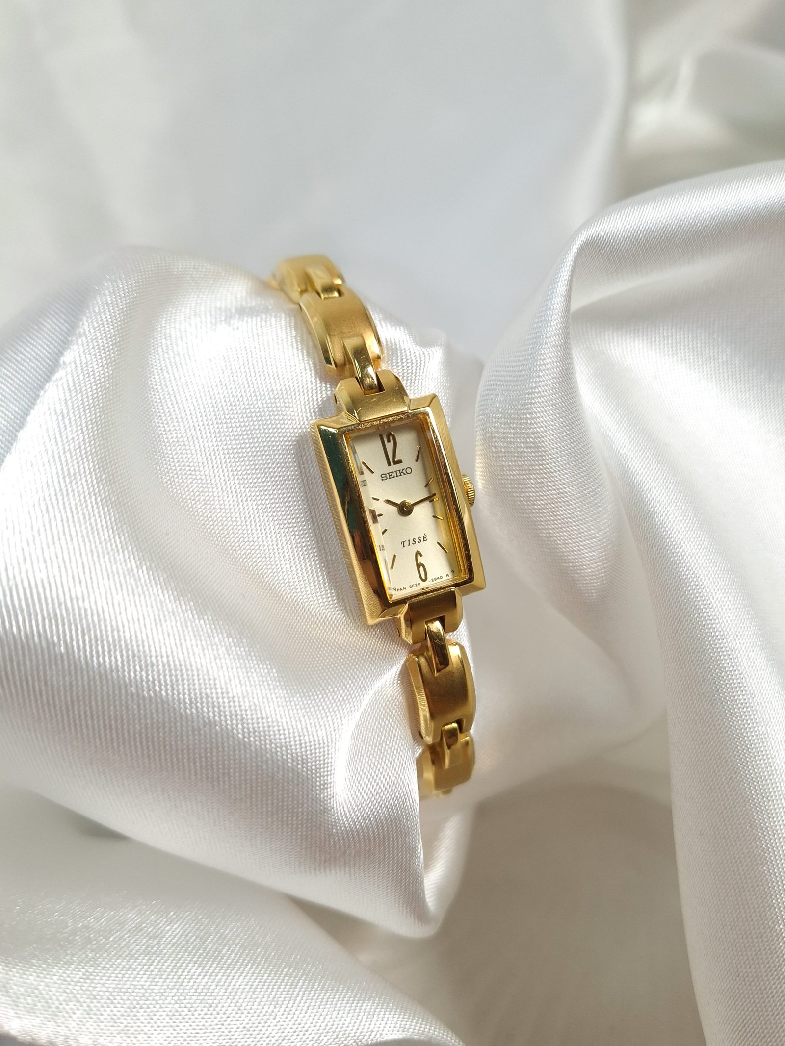 Seiko Tisse Gold Rectangular Ivory Dial