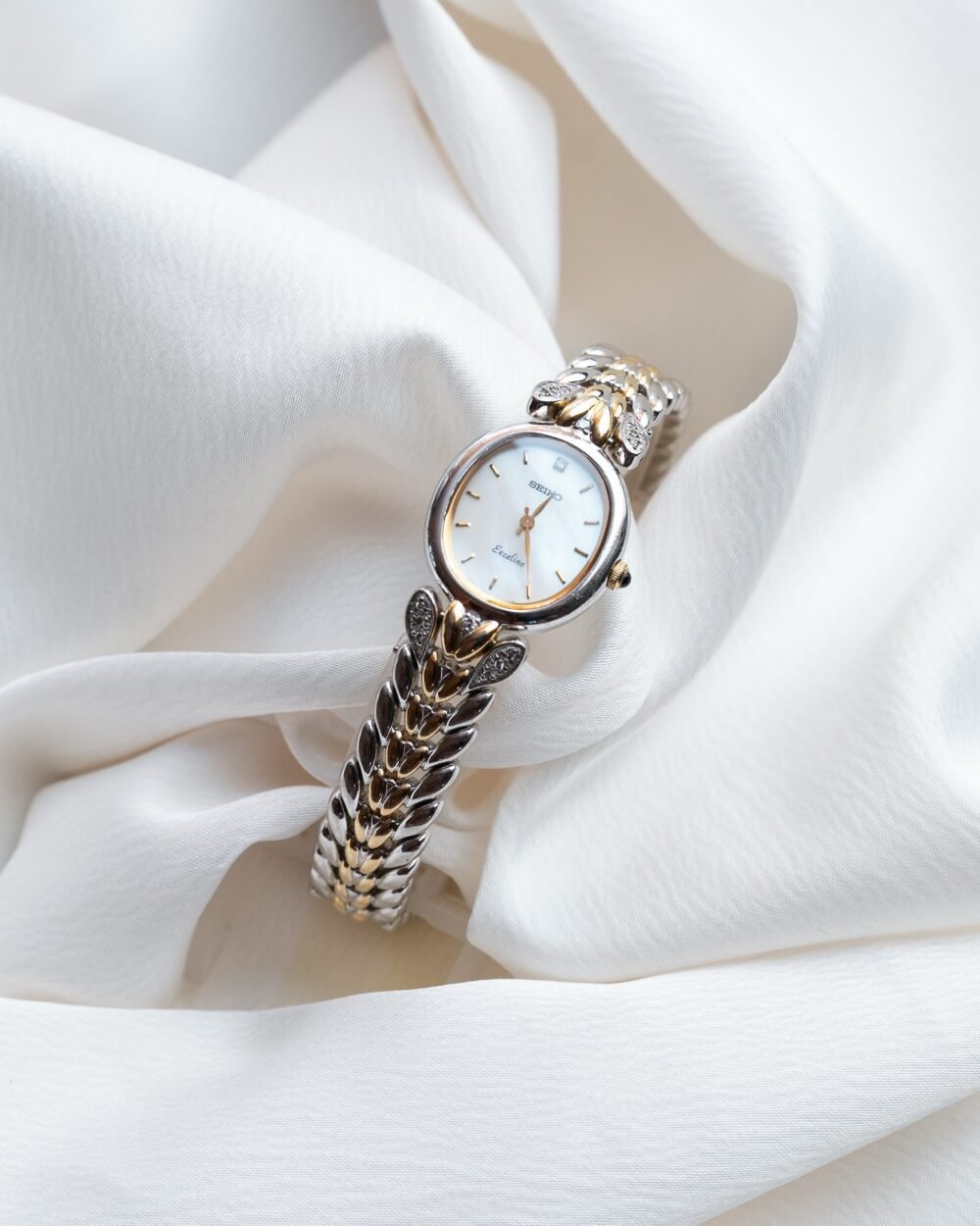 Seiko Exceline Two‑Tone Feather-Link Watch
